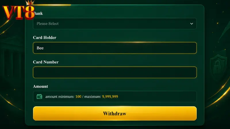 Withdraw VT8 Fast and Secure Payouts of Your Winnings
