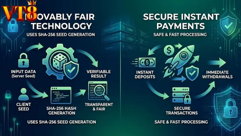 Provably Fair Algorithm Verification and Instant Payout Security