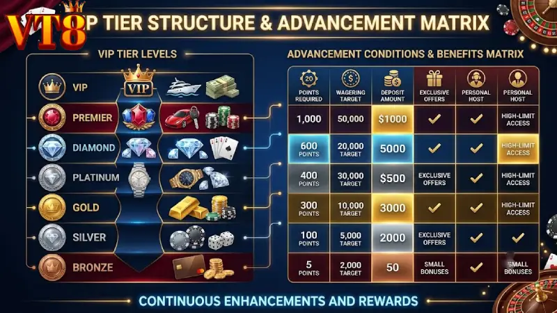 VIP Tier Structure and Qualification Breakdown Matrix